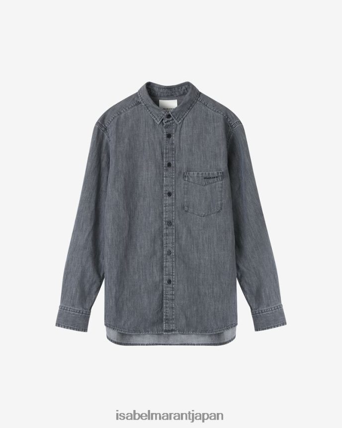 衣類 jp Isabel Marant 男性 ラコデニムシャツ 濃い灰色 PRT2401354