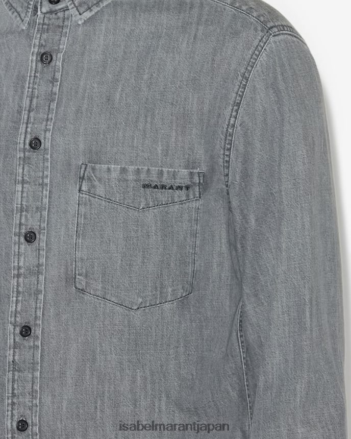 衣類 jp Isabel Marant 男性 ラコシャツ 濃い灰色 PRT2401362