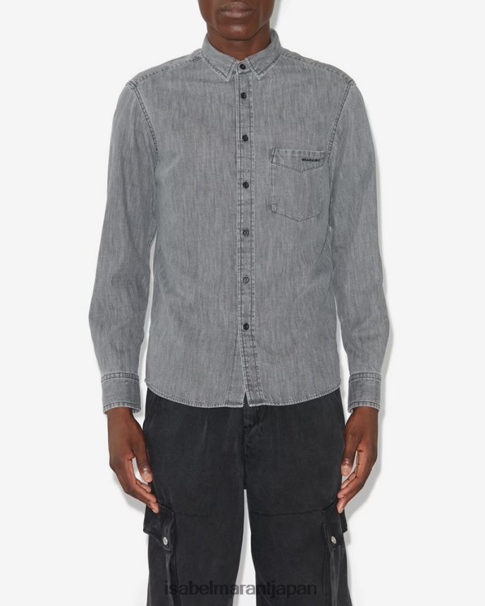衣類 jp Isabel Marant 男性 ラコシャツ 濃い灰色 PRT2401362