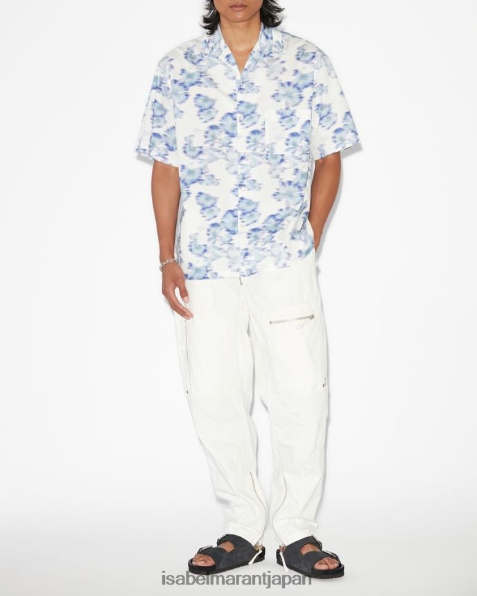 衣類 jp Isabel Marant 男性 ラズロシャツ ライトブルー PRT2401364