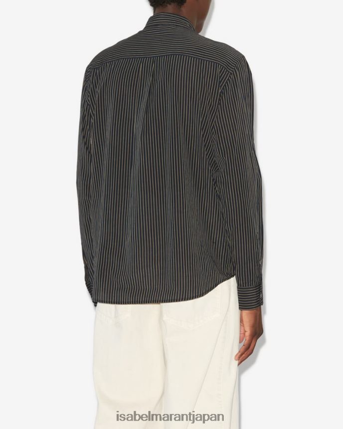 衣類 jp Isabel Marant 男性 ジャソロ シャツ ブラックミッドナイト PRT2401372