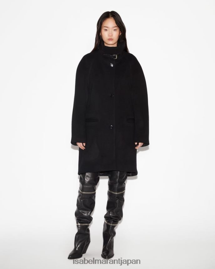 衣類 jp Isabel Marant 女性 ファールウールコート 黒 PRT24020