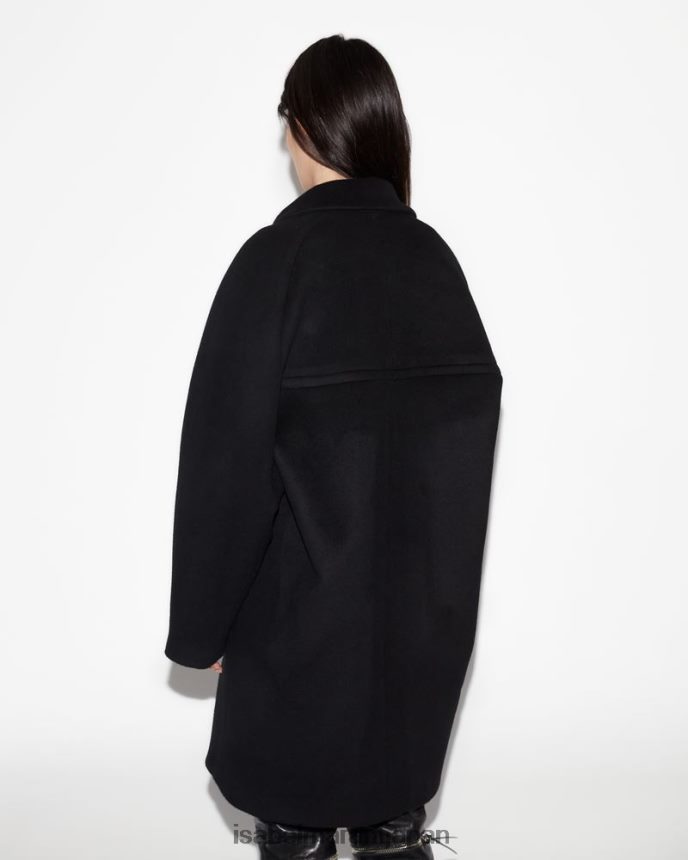 衣類 jp Isabel Marant 女性 ファールウールコート 黒 PRT24020