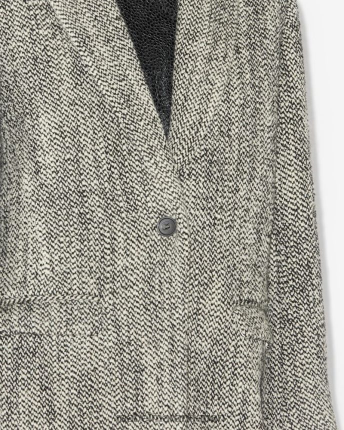 衣類 jp Isabel Marant 女性 ジリンカコート ブラック/エクリュ PRT24021