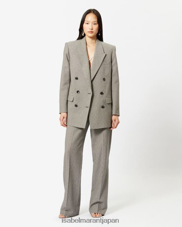 衣類 jp Isabel Marant 女性 ネヴィムジャケット エクリュ/ブラック PRT24028