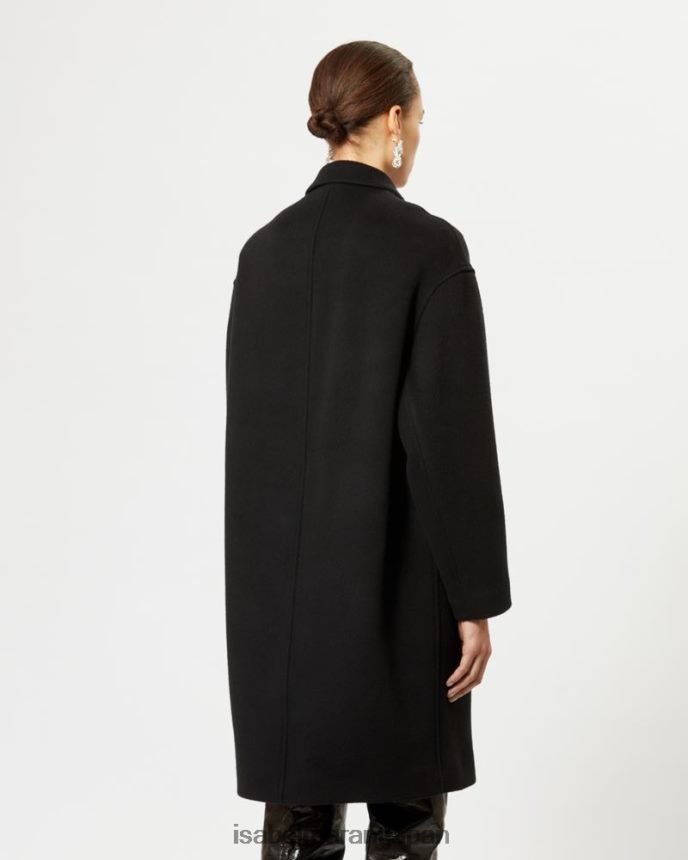 衣類 jp Isabel Marant 女性 エフェゴジ ウールコート 黒 PRT24030