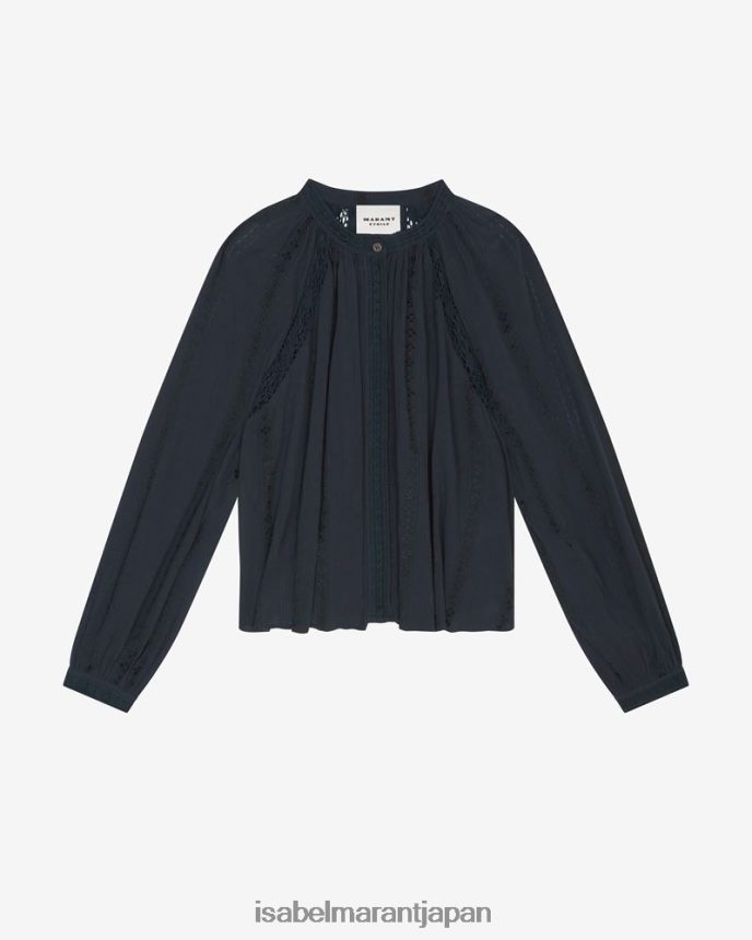 衣類 jp Isabel Marant 女性 ジャネルシャツ 黒 PRT240457