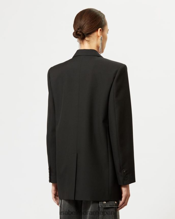 衣類 jp Isabel Marant 女性 ネビメア ウールジャケット 黒 PRT24047