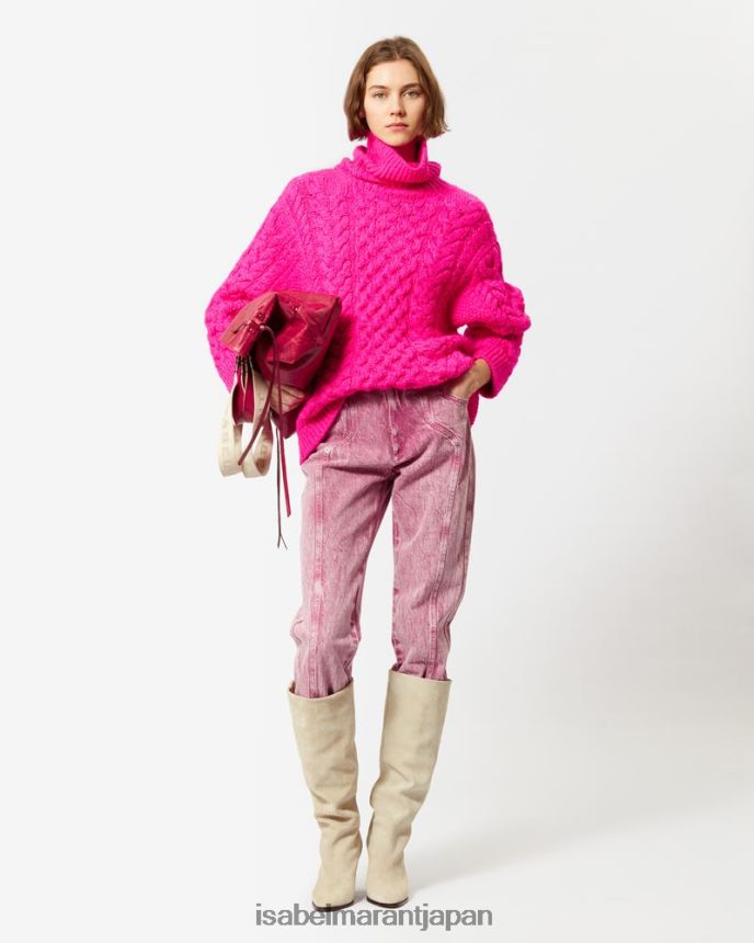 衣類 jp Isabel Marant 女性 翡翠のセーター 蛍光ピンク PRT240567