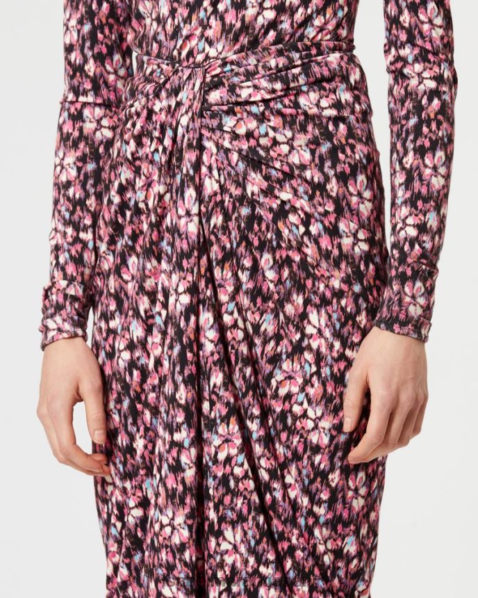 衣類 jp Isabel Marant 女性 ジェルディアスカート ミッドナイト/ピンク PRT240607