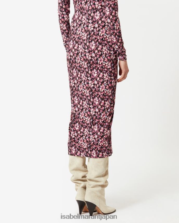 衣類 jp Isabel Marant 女性 ジェルディアスカート ミッドナイト/ピンク PRT240607