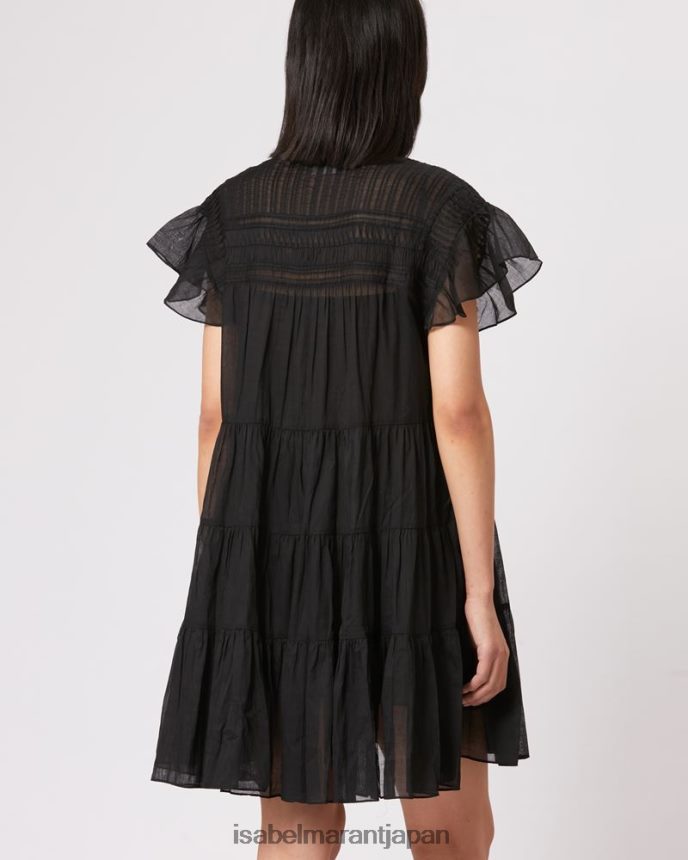 衣類 jp Isabel Marant 女性 ラニカエ コットンボイルドレス 黒 PRT240627
