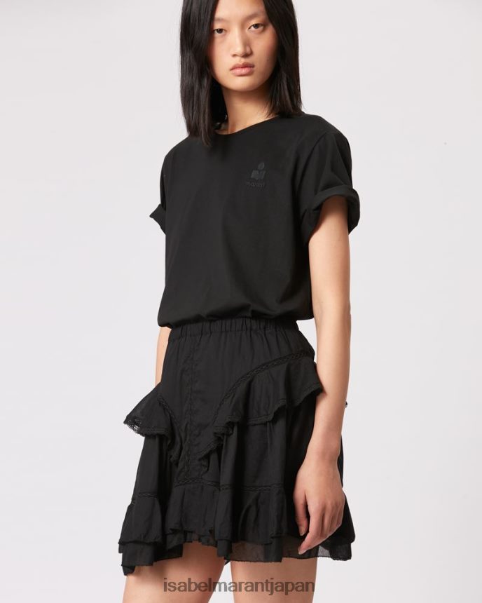 衣類 jp Isabel Marant 女性 モアノ コットンボイルスカート 黒 PRT240636