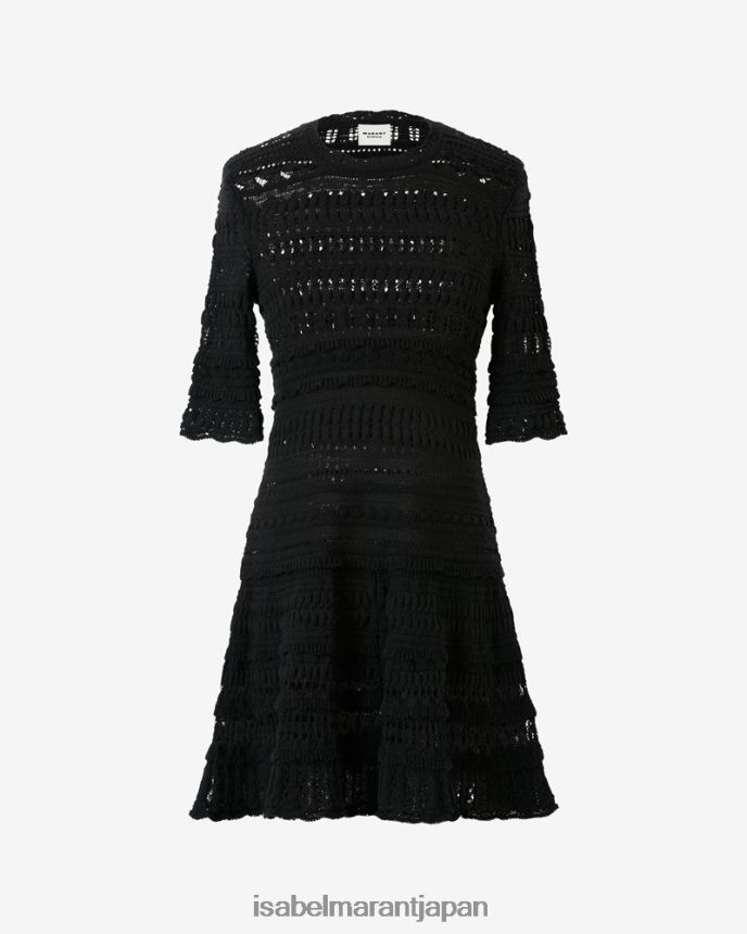 衣類 jp Isabel Marant 女性 フォーヴかぎ針編みドレス 黒 PRT240639