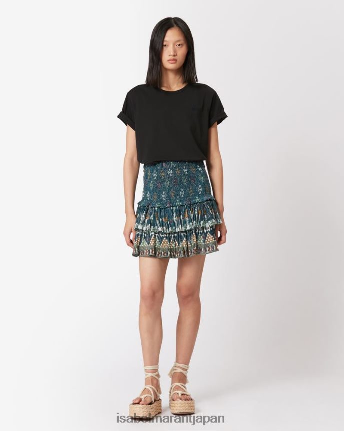 衣類 jp Isabel Marant 女性 ナオミ コットンとルレックスのショート スカート ティール PRT240650