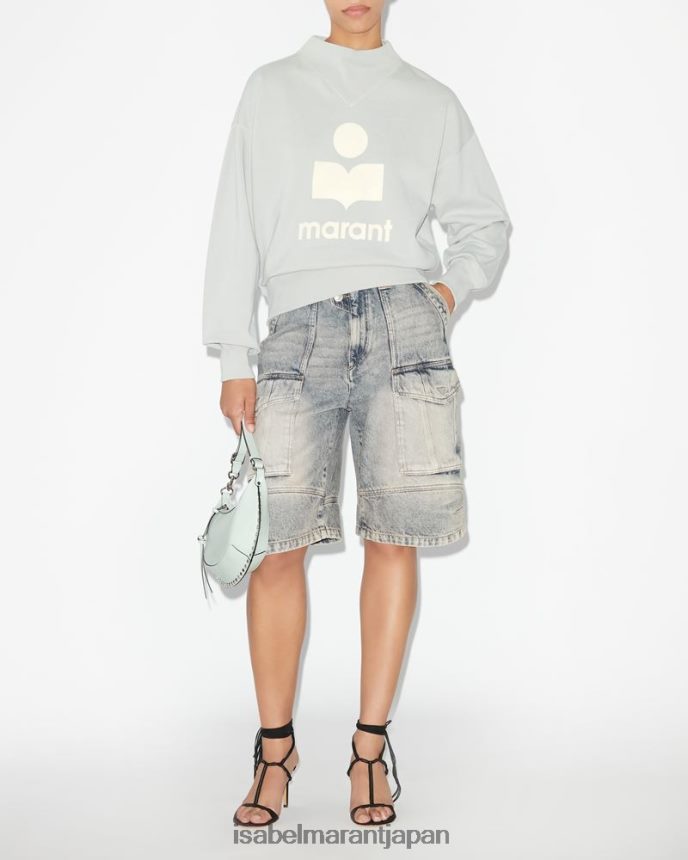 衣類 jp Isabel Marant 女性 moby ロゴ スウェットシャツ ライトブルー/生成り PRT240370