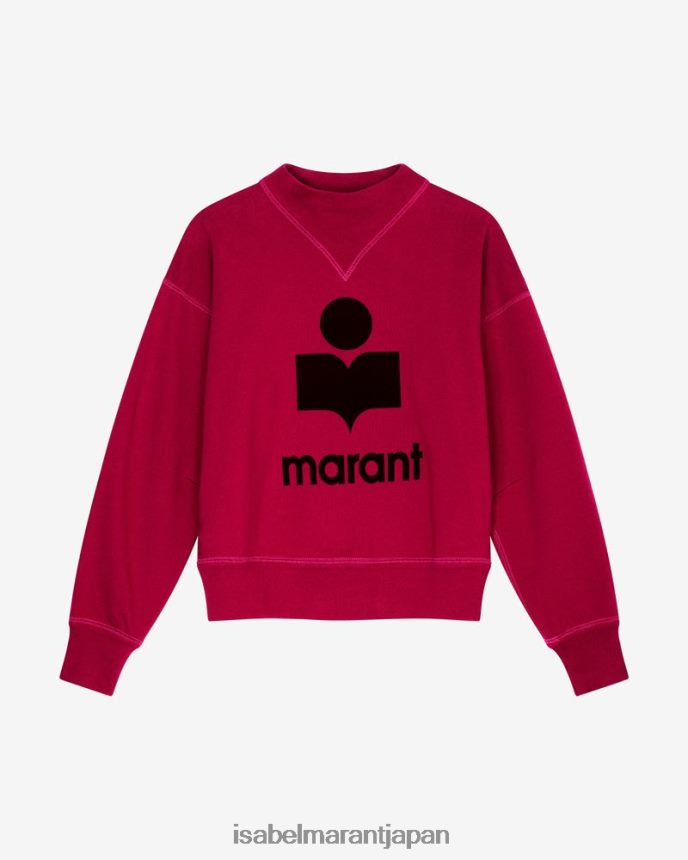 衣類 jp Isabel Marant 女性 moby ロゴ スウェットシャツ ラズベリー/バーガンディ PRT240374