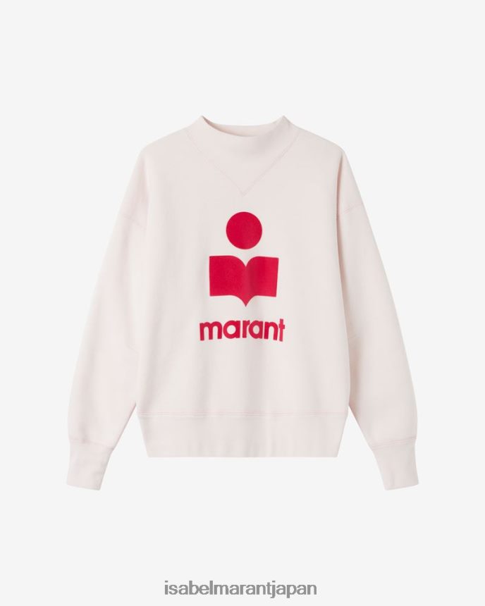 衣類 jp Isabel Marant 女性 moby ロゴ スウェットシャツ エクリュ/レッド PRT240375