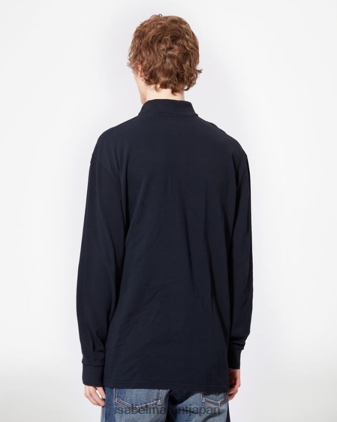 衣類 jp Isabel Marant 男性 アナフィコロ コットンシャツ フェードナイト/エクリュ PRT2401286