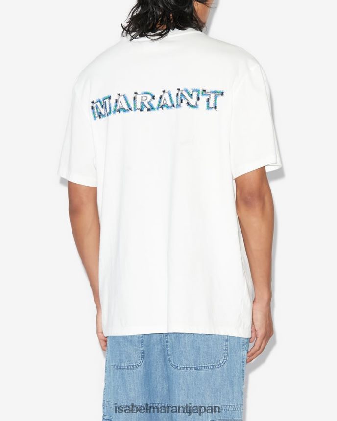 衣類 jp Isabel Marant 男性 ヒューゴロゴTシャツ 白 PRT2401305