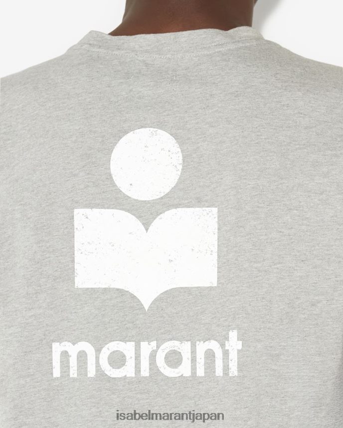 衣類 jp Isabel Marant 男性 ザファーロゴTシャツ エクリュ/グレー PRT2401307