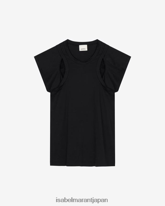 衣類 jp Isabel Marant 女性 フライコットンTシャツ 黒 PRT240267