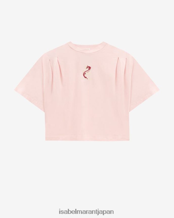 衣類 jp Isabel Marant 女性 ジリオ Tシャツ ピンク PRT240419