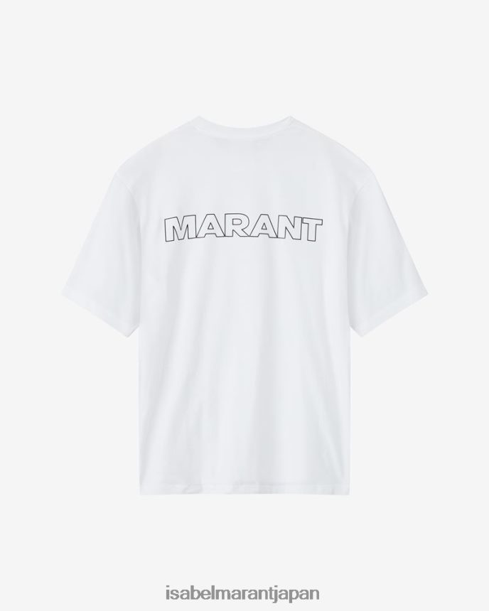 衣類 jp Isabel Marant 男性 guizy ''marant'' コットン T シャツ 白 PRT2401292