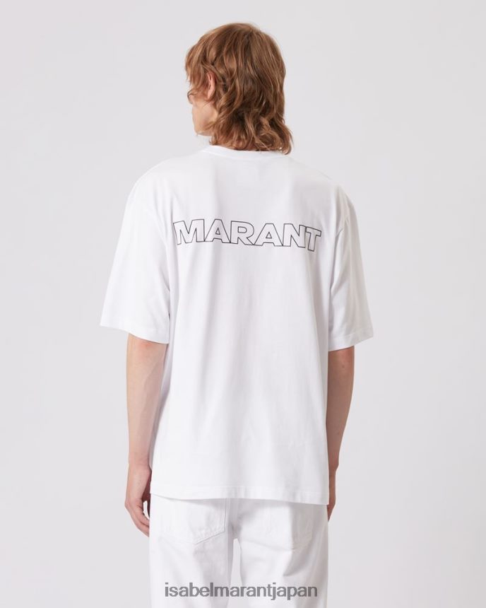 衣類 jp Isabel Marant 男性 guizy ''marant'' コットン T シャツ 白 PRT2401292