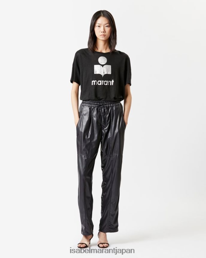 衣類 jp Isabel Marant 女性 zewel ロゴ T シャツ 黒 PRT240426