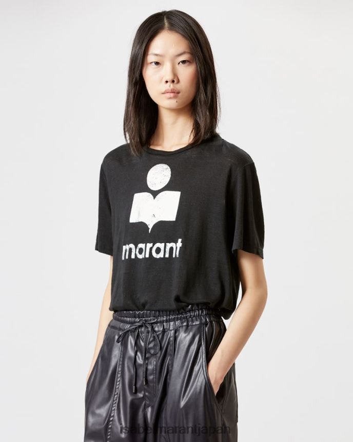 衣類 jp Isabel Marant 女性 zewel ロゴ T シャツ 黒 PRT240426